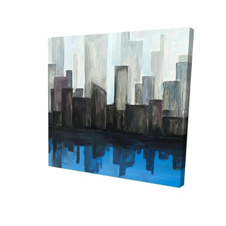 FONDO 32 x 32 in. View of A Blue City-Print on Canvas FO2792031